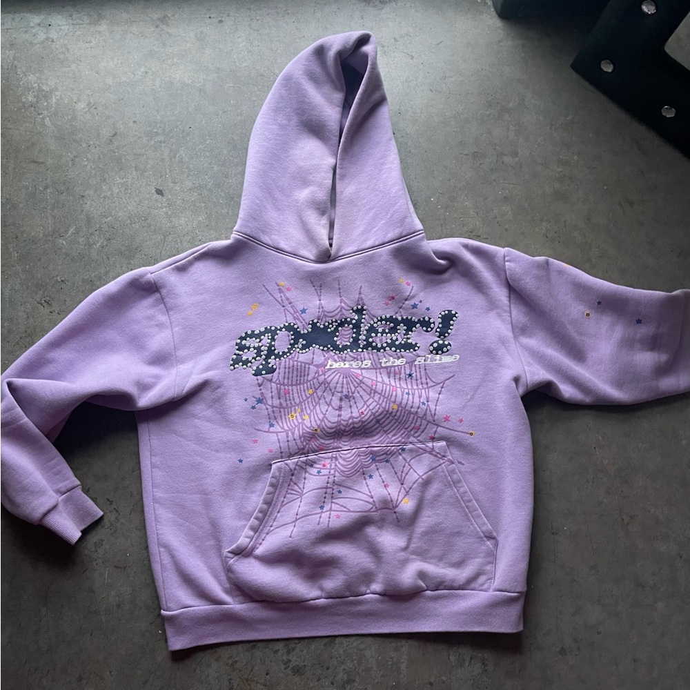 Spider Graphic Lavender Hoodie
